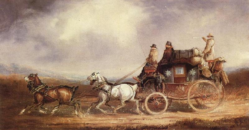 Charles Cooper The Edinburgh-London Royal Mail on the Road Germany oil painting art
